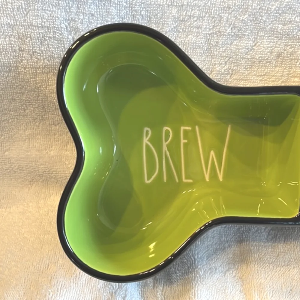 RAE DUNN | Brew and Gruel Bone Shaped Food and Water Dish